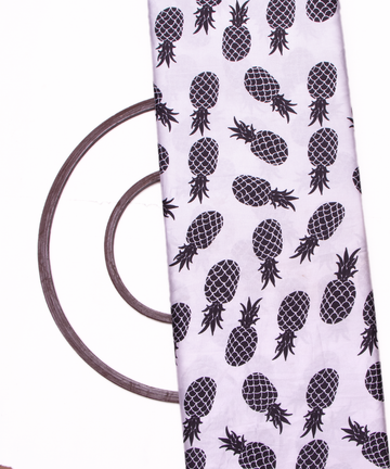 White Colour Kids Print Satin Fabric